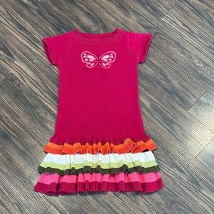 Pink Butterfly Kids Sweater Dress (size 10)
